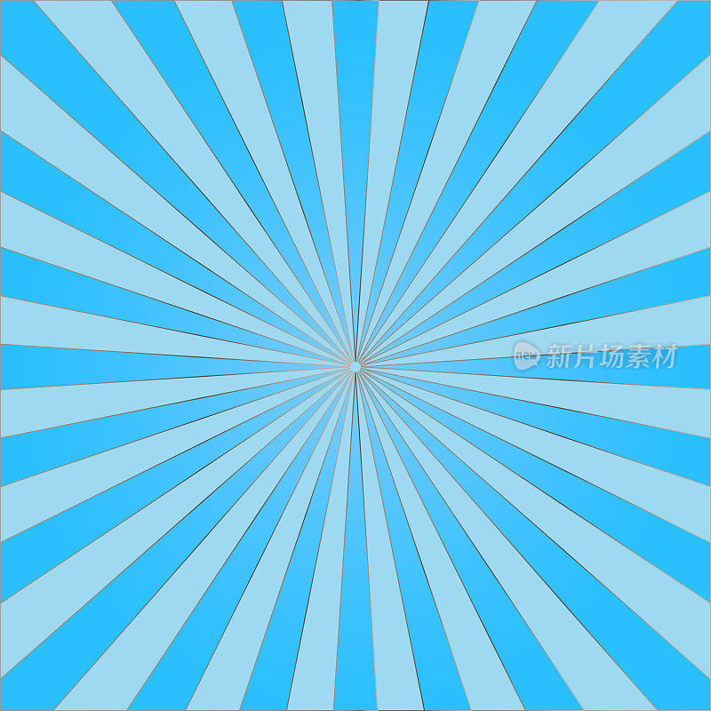 Abstract light  blue sun rays background. Vector.